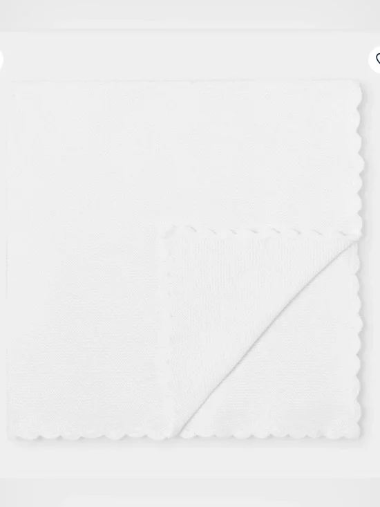 Jacadi Scalloped blanket - jacadi white