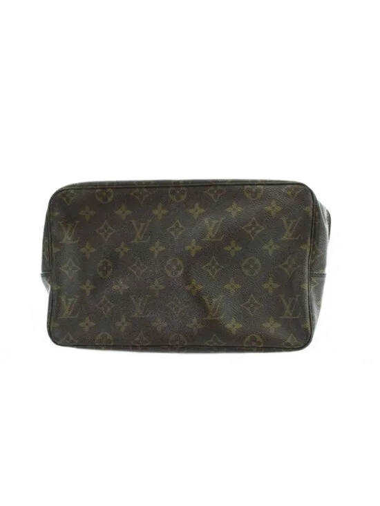 Louis Vuitton Monogram Trousse Toilet 28 Vintage Pouch Case Logo Brown MQ OH