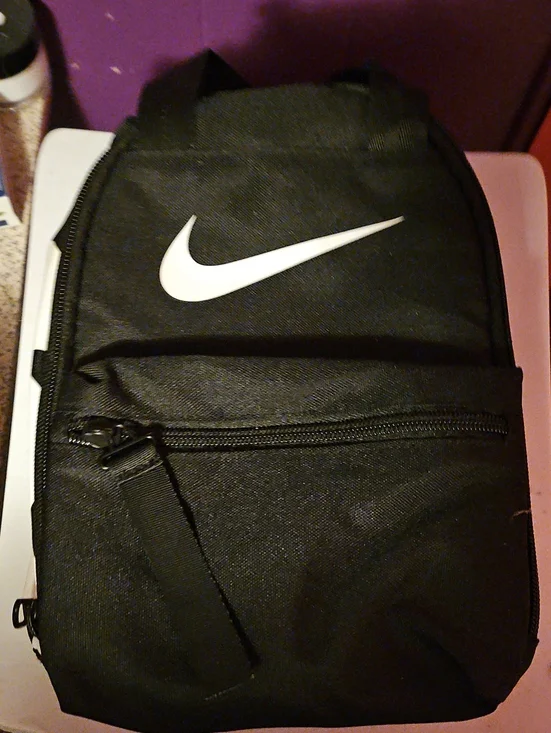 Nike Black Backpack with White Swoosh