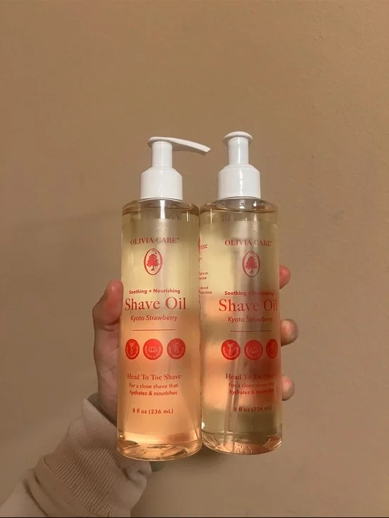 2X Olivia Care Kyoto Strawberry Soothing + Nourishing Shave Oil 8 fl oz New