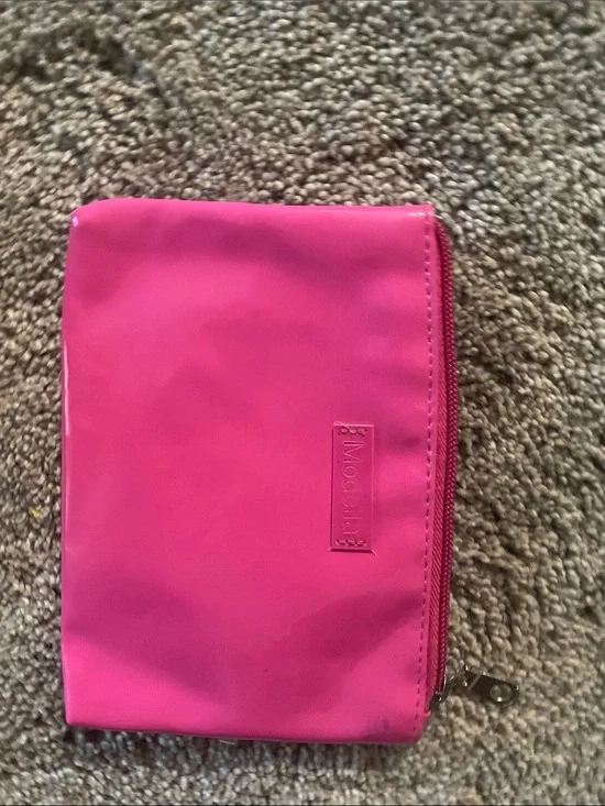 Modella Bright Pink Zip Cosmetic Pouch