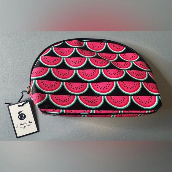 Clementine and Jane Watermelon Print dome shaped  Cosmetic Bag