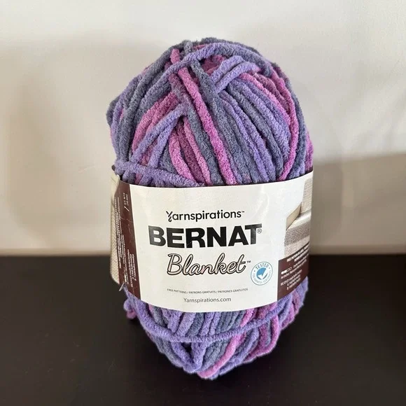 Bernat® Blanket™ #6 Super Bulky Polyester Yarn, Purple Sunset 10.5oz/300g