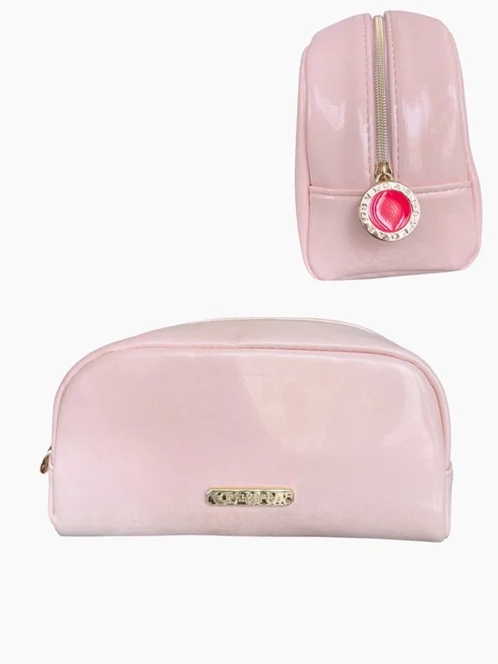 BVLGARI Womens Cosmetic Pouch Pink Perfume Travel Case