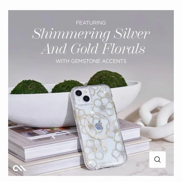Case-Mate Floral Gems Series Hardshell Protective Cover For Apple iPhone 14 Pro