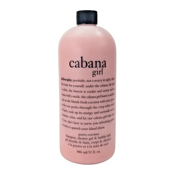 Philosophy Cabana Girl Guava Coconut 3-in-1 Shampoo Shower Gel Bubble Bath 32oz‎