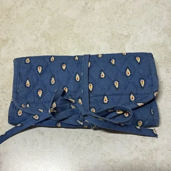 Blue and Yellow Jewelry bag