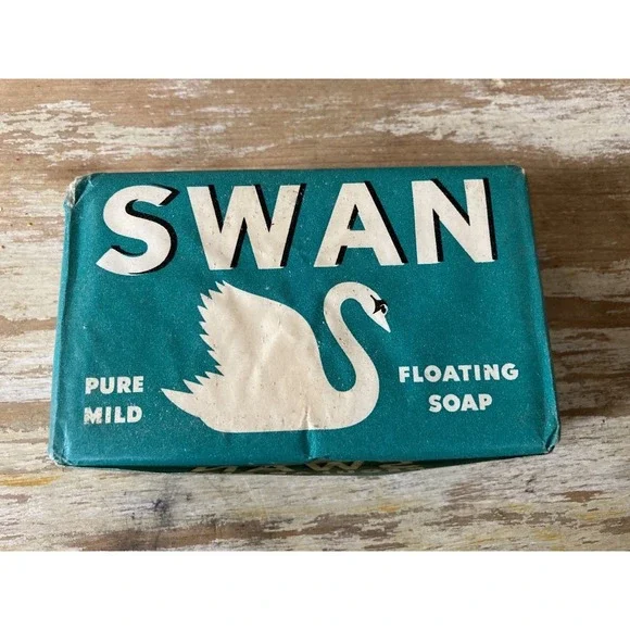 Vintage unused unopened NOS bar of soap Swan regular size Lever Brothers 5 oz
