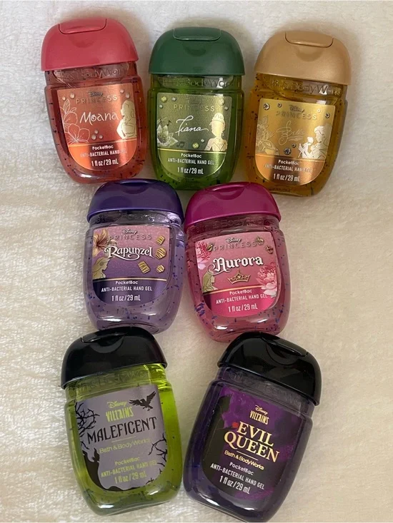 Bath and Body Works Disney Princess/Villains Bundle of 7 pieces Pocketbac