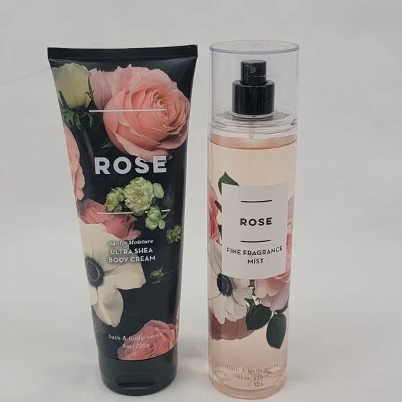 BATH & BODY WORKS Rose Ultra Shea Body Cream 8 oz Fine Fragrance Mist 8 fl oz
