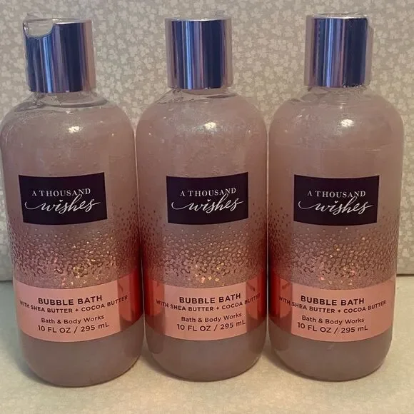 Bath and Body Works A THOUSAND WISHES BUBBLE BATH. Set of 3
