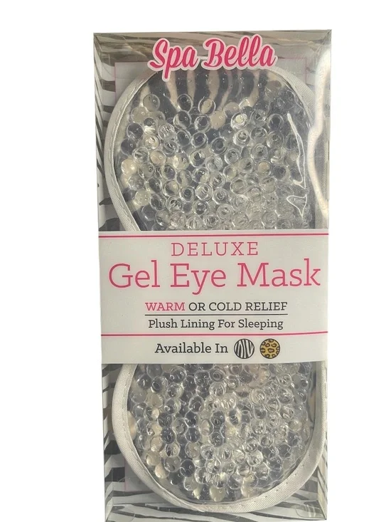 Spa Bella Deluxe GEL EYE MASK Warm or Cold Relief - Migraine Headaches - Zebra