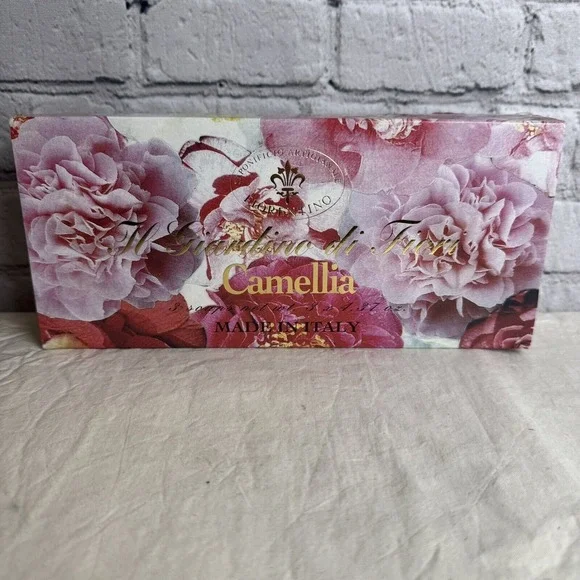 IL Giardino di Fiori Camellia Soap Set Trio x 3 By Fiorentino Made in‎ Italy