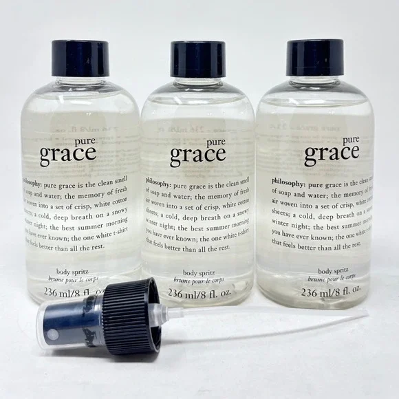 3 Philosophy Pure Grace Body Spritz 8oz Fragrance Mist New