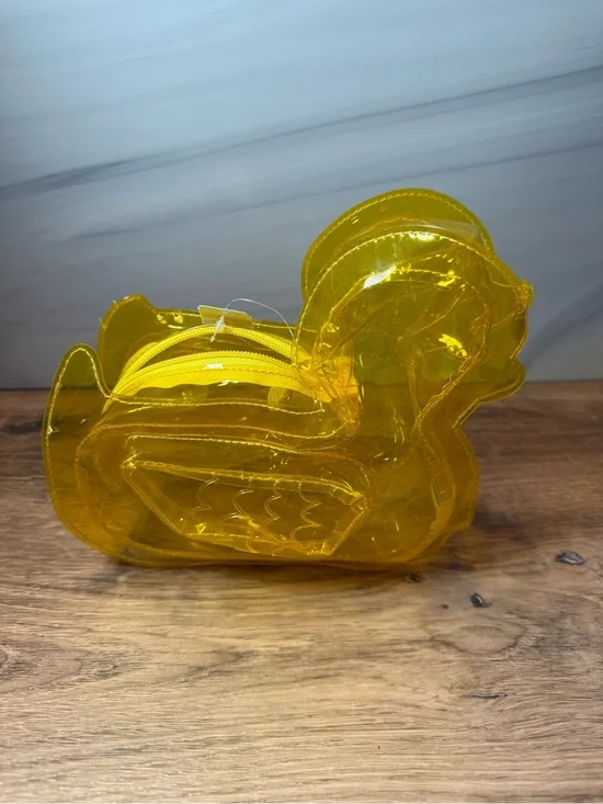 Bath & Body Works Billie the Duck Cosmetic Bag Clear Travel Case NWT