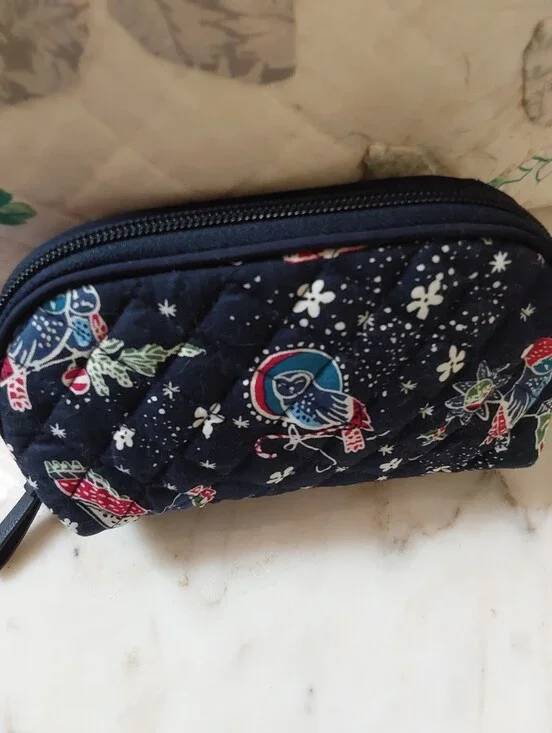 Vintage Vera Bradley Halloween Owls Bag, 2018 Quilted Cotton Cosmetics Case