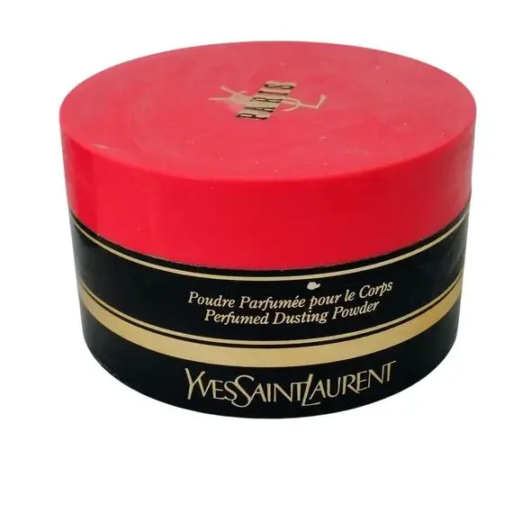 Yves Saint Laurent Paris Perfumed Dusting Powder Puff 5.2 oz. Vintage 70% full