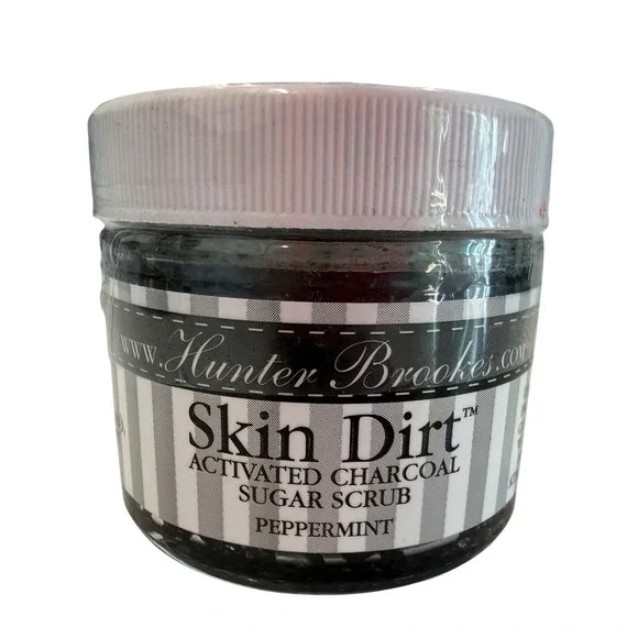 Hunter Brookes Skin Dirt Activated‎ Charcoal Sugar Scrub - Peppermint - 2 OZ.