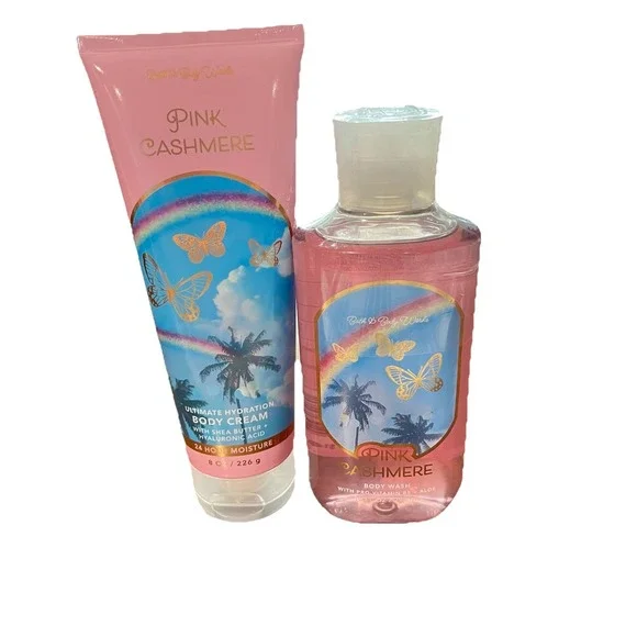 Bath & Body Works Pink Cashmere Body Cream And Shower Gel Hydration Retired‎
