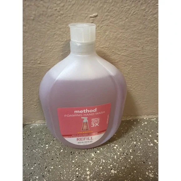 Method Foaming Hand Wash‎ Refill Pink Grapefruit 28 fl oz Plant Based Cleanser