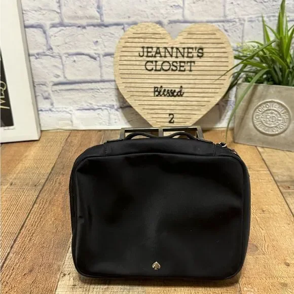 Kate Spade Black Dawn Travel Cosmetic Bag