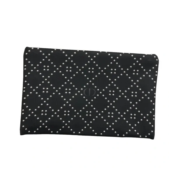 Dior black cosmetic clutch bag