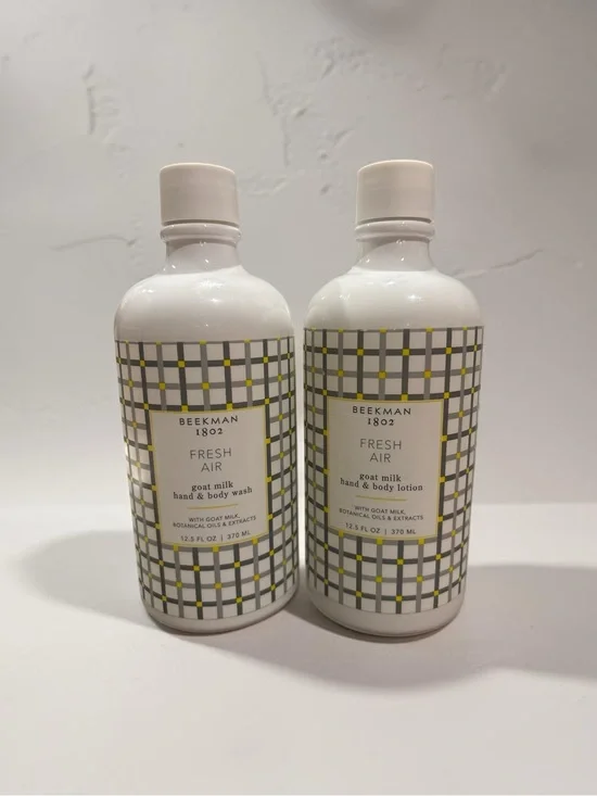 Beekman 1802 Fresh Air Goat Milk Hand & Body Wash and Lotion Duo