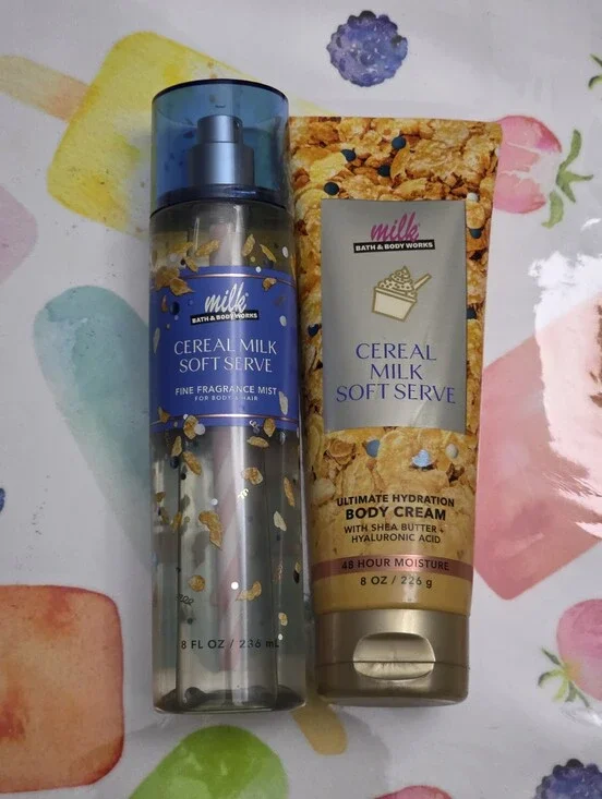 Bath Body Works Milk Bar Cereal Milk Soft Serve Body Cream & Fragrance Mist Set