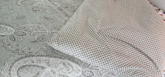 Ralph Lauren Marion Paisley Green Cotton Queen Reversible Comforter