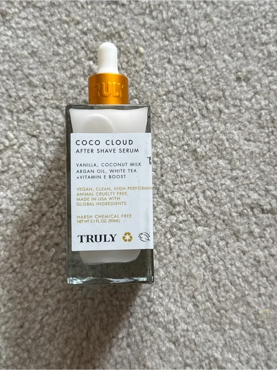 TRULY Coco Cloud After Shave Serum – White & Gold Dropper