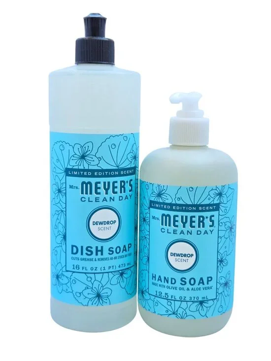 $8 When Bundled with $7+ Mrs. Meyer's Dewdrop Soap Duo