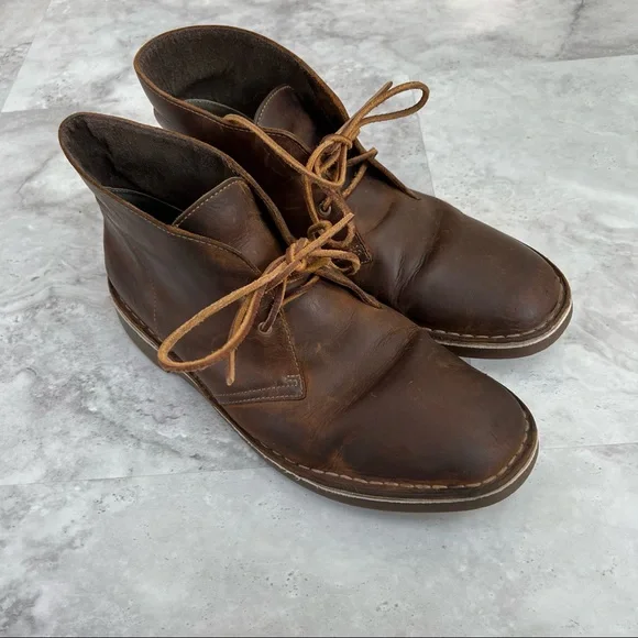 Clarks Bushacre 3 Chukka Boot Size‎ 10.5 15522 Brown Leather Shoes