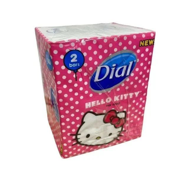 Rare Dial Sanrio Hello Kitty Bar Soap (2 Bars) New Sealed Collectable 2012 NWT