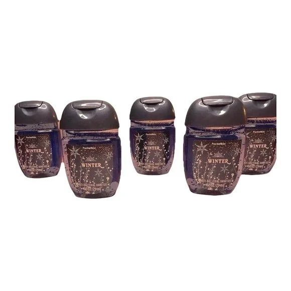 Bath & Body Works 5-Pack Winter PocketBac Hand Sanitizers Antibacterial New