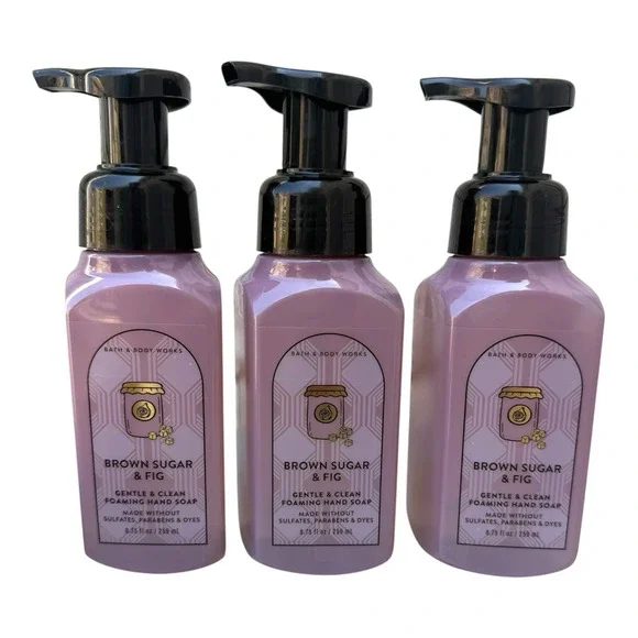 Bath & Body Works Brown Sugar & Fig Foaming Hand Soap 8.75 oz Lot of 3 New