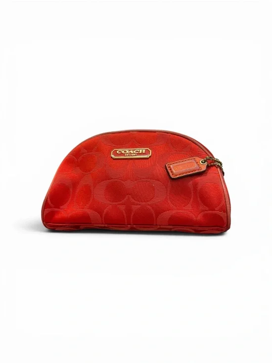 COACH Red Signature Cosmetic Pouch not VIP