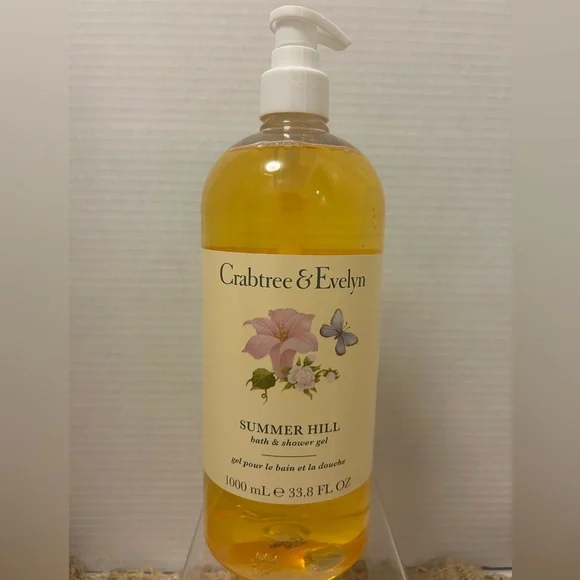 Crabtree & Evelyn Summer Hill Bath & Shower Gel With Pump 33.8 FL OZ  NEW