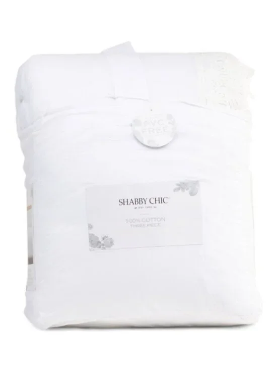 SHABBY CHIC Eyelet Shelly Lace Comforter Set