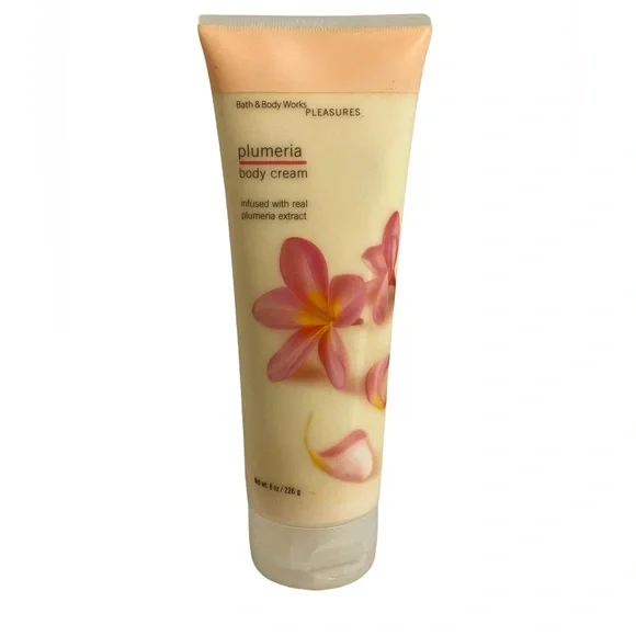 Bath & Body Works LEASURES.plumeria body cream infused w/ real plumeria extract