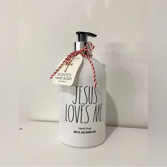 Rae Dunn Jesus Loves Me Hand Soap