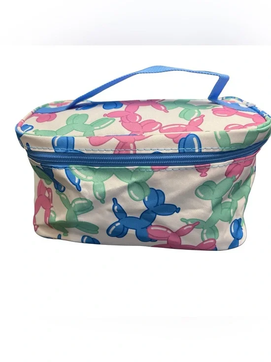 Makeup Carry Case Zippered Pouch Cosmetic Organizer 9” Balloon Dog Print New