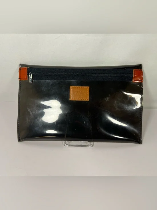 Furla Clear PVC Zip Pouch Cosmetic Travel Case Made in Italy