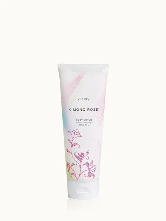Thymes Kimono Rose Body Scrub - Soft Pink Exfoliant