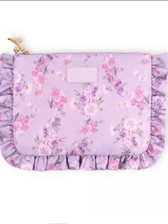 LoveShackFancy x Target - Yoobi Happy Thoughts Flat Zip Pencil Case with Ruffles