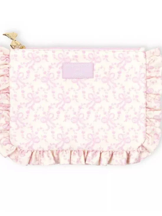 LoveShackFancy x Target - Yoobi Coquette Bow Flat Zip Pencil Case with Ruffles