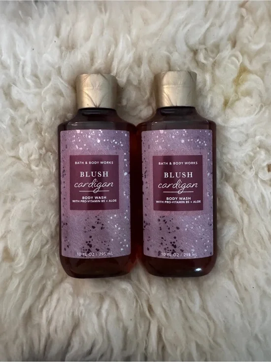 New BBW Blush Cardigan Moisturizing Shower Gels