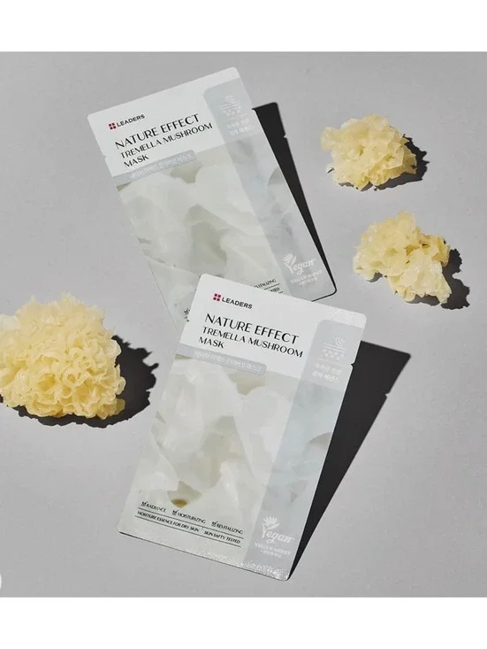 10 Pack of Masks Leaders Tremella Mushroom Mask - Moisturizing  Vegan Sheet Mask