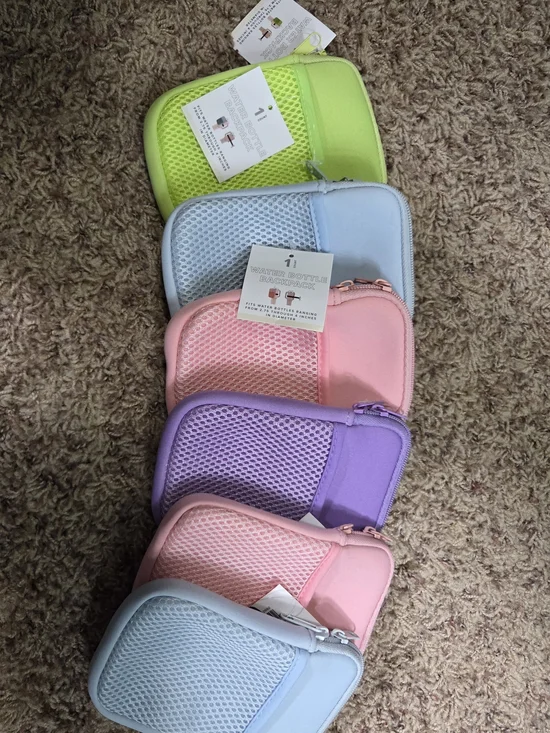 You Get All 6-  Water Bottle Zip Pouch