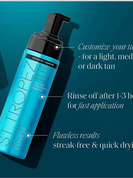 St. Tropez Self Tan Express Bronzing Mousse , 100ml SEALED