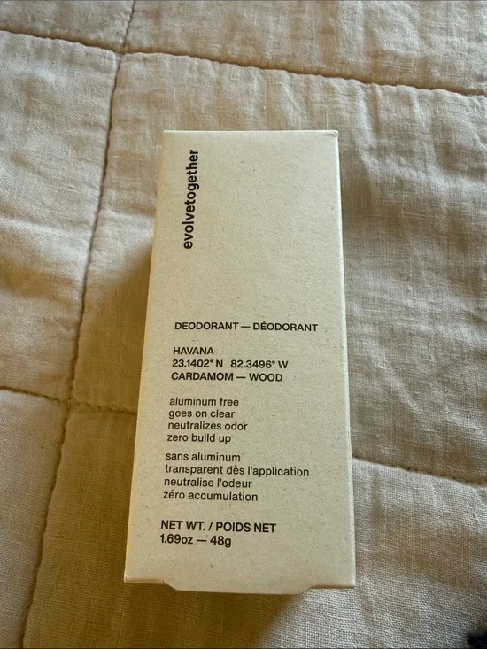 Evolvetogether deodorant Havana cardamom wood